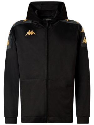 KAPPA4FOOTBALL GREVOLO - Fleece - Hoodie Full Zip - Man - BLACK-GREY DK
