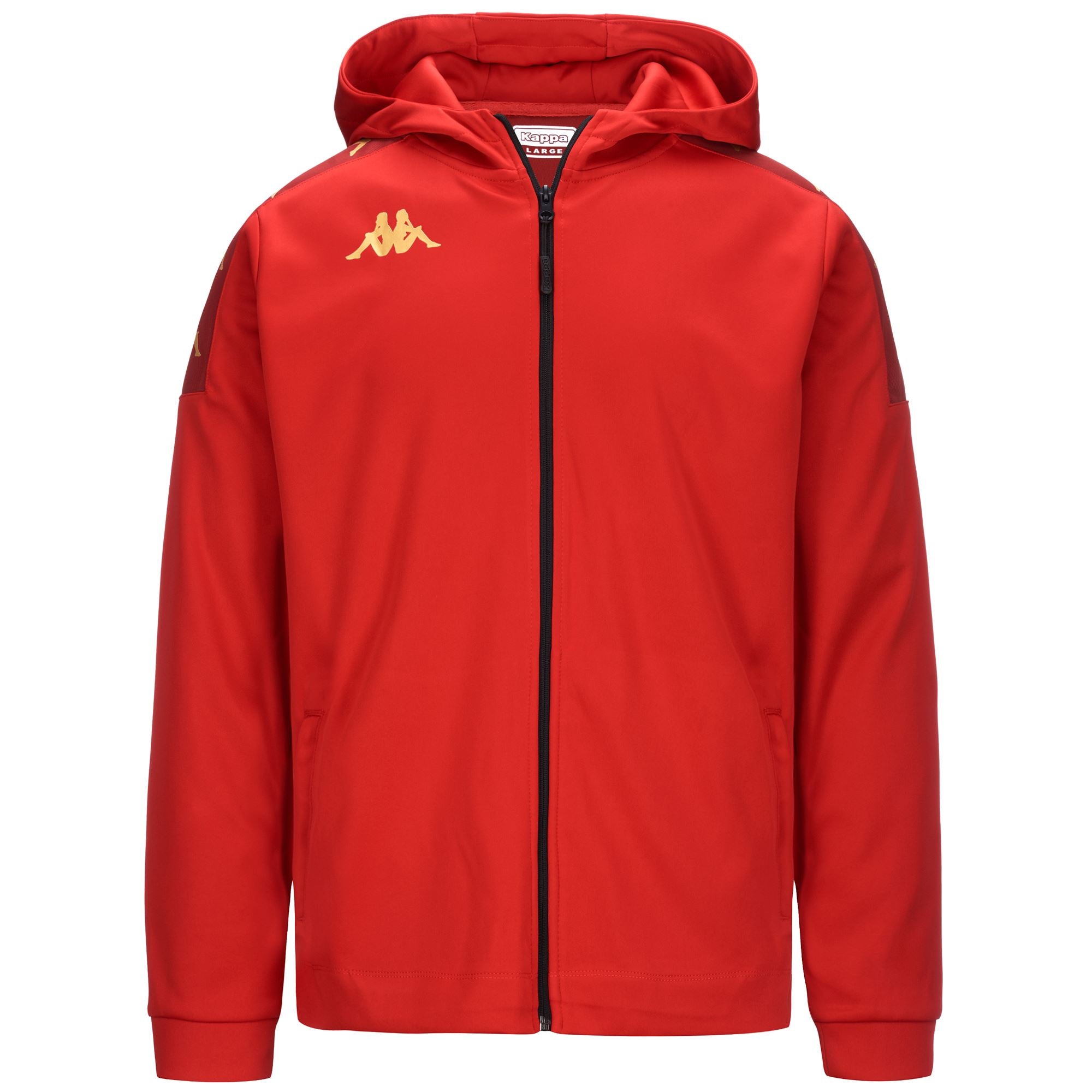 KAPPA4FOOTBALL GREVOLO - Fleece - Hoodie Full Zip - Man - RED-RED DK DAHLIA