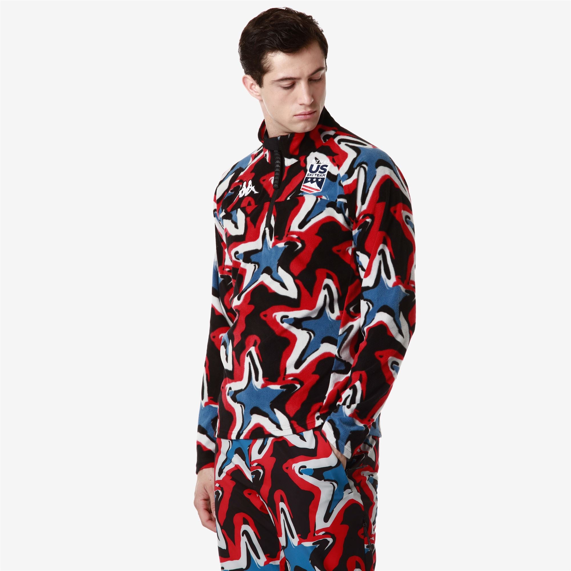 8CENTO 818G US - Fleece - Jumper - Man - BLACK-RED-GREY LT-LEAD-BLUE AVIO - Image 5