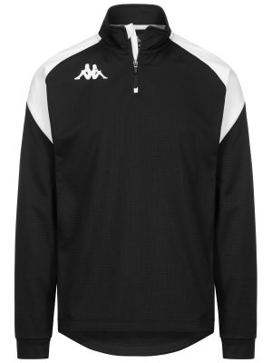 KAPPA4FOOTBALL   LOVATO - Fleece - Jumper - Man - BLACK-WHITE