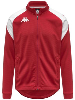 KAPPA4FOOTBALL   LENNO - Fleece - Jacket - Man - RED-WHITE
