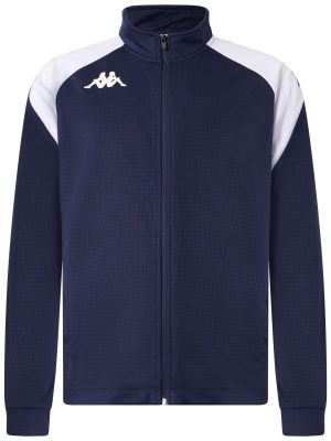 KAPPA4FOOTBALL   LENNO - Fleece - Jacket - Man - BLUE MARINE-WHITE