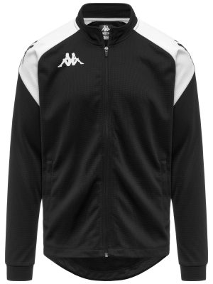 KAPPA4FOOTBALL   LENNO - Fleece - Jacket - Man - BLACK-WHITE