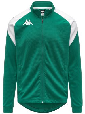 KAPPA4FOOTBALL   LENNO - Fleece - Jacket - Man - GREEN-WHITE
