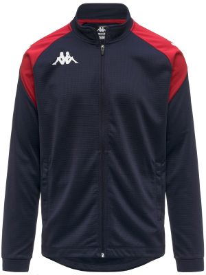 KAPPA4FOOTBALL   LENNO - Fleece - Jacket - Man - BLUE MARINE-RED