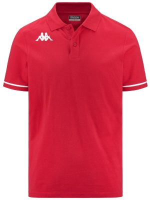 KAPPA4TRAINING BARLI - Polo Shirts - Polo - Man - RED-WHITE