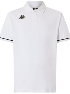 KAPPA4TRAINING BARLI - Polo Shirts - Polo - Man - WHITE-BLACK