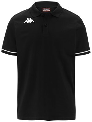 KAPPA4TRAINING BARLI - Polo Shirts - Polo - Man - BLACK-WHITE