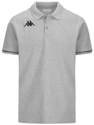 KAPPA4TRAINING BARLI - Polo Shirts - Polo - Man - GREY MELANGE-BLACK