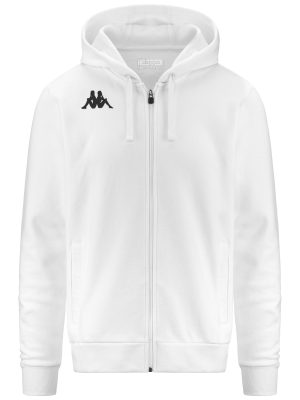 KAPPA4TRAINING BANTO - Fleece - Hoodie Full Zip - Man - WHITE