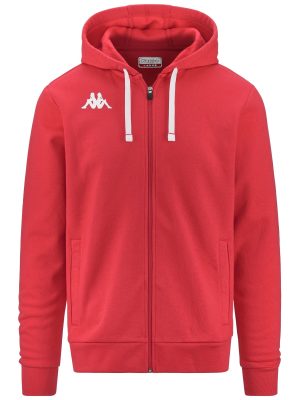 KAPPA4TRAINING BANTO - Fleece - Hoodie Full Zip - Man - RED CHINESE