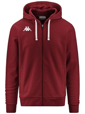 KAPPA4TRAINING BANTO - Fleece - Hoodie Full Zip - Man - RED GRANATA
