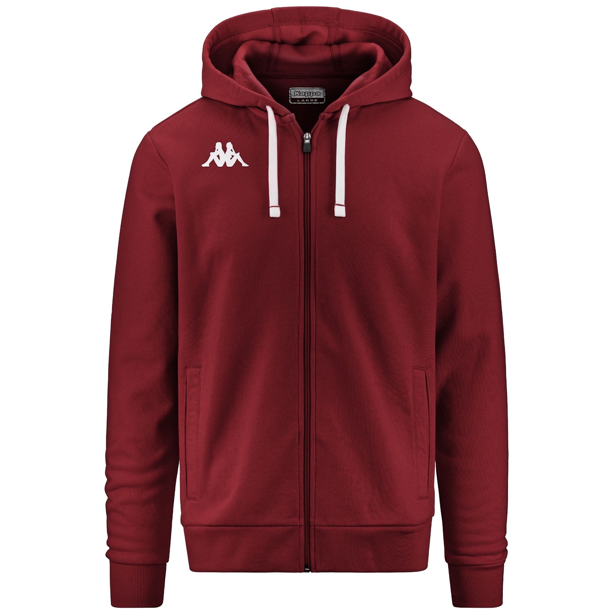 KAPPA4TRAINING BANTO - Fleece - Hoodie Full Zip - Man - RED GRANATA