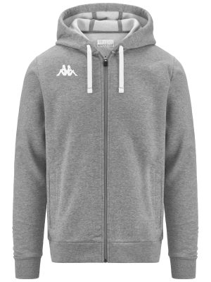 KAPPA4TRAINING BANTO - Fleece - Hoodie Full Zip - Man - GREY MELANGE
