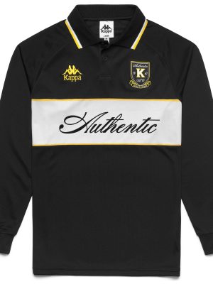 ODRAN - Active Jerseys - Polo Shirt - Man - Black-Yellow Spectra-White