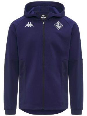 MEQUO FIORENTINA - Fleece - Hoodie Full Zip - Man - BLUE ASTRAL