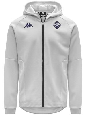 MEQUO FIORENTINA - Fleece - Hoodie Full Zip - Man - GREY DAWN