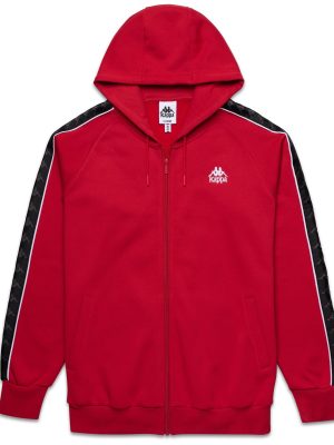 222 BANDA ZAMIN 4 - Fleece - Jacket - Man - RED RACING-BLACK-WHITE