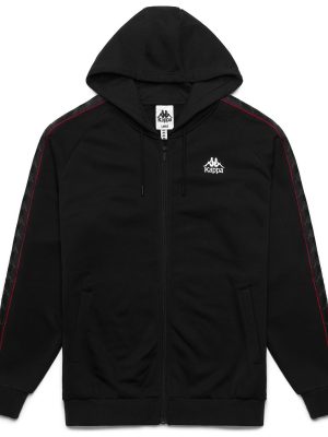 222 BANDA ZAMIN 4 - Fleece - Jacket - Man - BLACK-RED RACING-WHITE