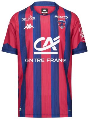 KOMBAT 2026 HOME CLERMONT - Active Jerseys - Shirt - Man - RED DK-BLUE MD COBALT SPONSOR