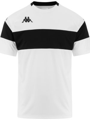 KAPPA4FOOTBALL DARETO - Active Jerseys - Shirt - Man - WHITE-BLACK