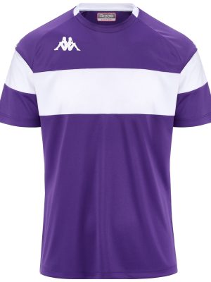 KAPPA4FOOTBALL DARETO - Active Jerseys - Shirt - Man - VIOLET INDIGO-WHITE
