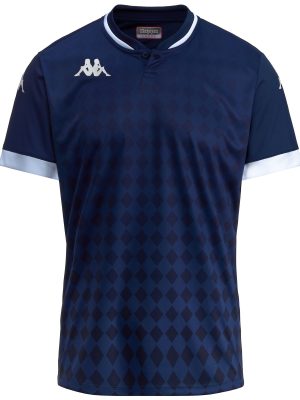 KAPPA4FOOTBALL BOFI - Active Jerseys - Polo Shirt - Man - BLUE MARINE-WHITE