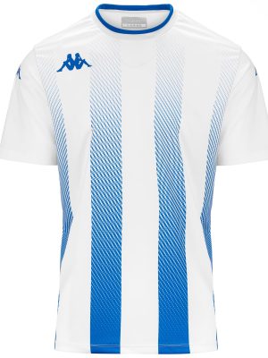 KAPPA4FOOTBALL BUGO - Active Jerseys - Shirt - Man - WHITE-BLUE SAPPHIRE