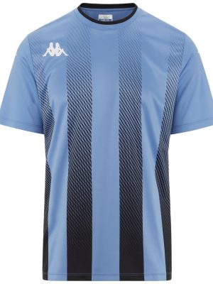 KAPPA4FOOTBALL BUGO - Active Jerseys - Shirt - Man - BLUE SKY-BLACK