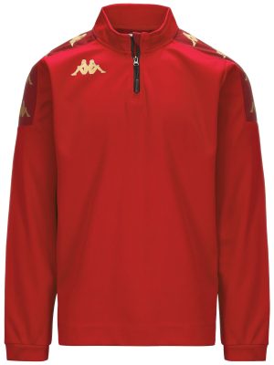 KAPPA4FOOTBALL GASSOLO - Fleece - Jumper - Man - RED-RED DK DAHLIA
