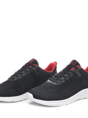 LOGO ROSTIE - Sneakers - Low Cut - Unisex - BLACK-RED BLAZE