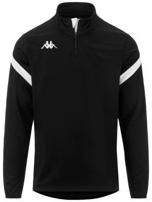 KAPPA4FOOTBALL DOLVOLE - Fleece - Jumper - Man - BLACK-WHITE
