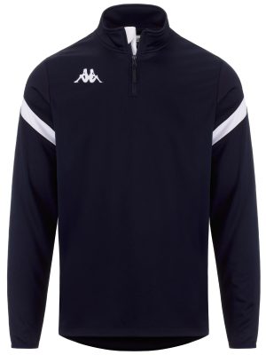 KAPPA4FOOTBALL DOLVOLE - Fleece - Jumper - Man - BLUE MARINE-WHITE