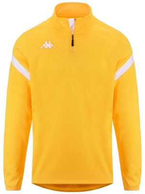 KAPPA4FOOTBALL DOLVOLE - Fleece - Jumper - Man - YELLOW CHROME-WHITE