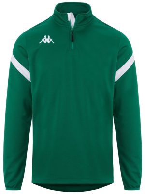 KAPPA4FOOTBALL DOLVOLE - Fleece - Jumper - Man - GREEN-WHITE