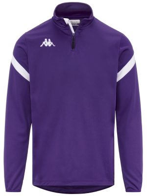 KAPPA4FOOTBALL DOLVOLE - Fleece - Jumper - Man - VIOLET INDIGO-WHITE