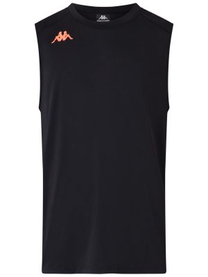 KOMBAT FIOLO - Active Jerseys - Tank - Man - BLACK-NEON CORAL