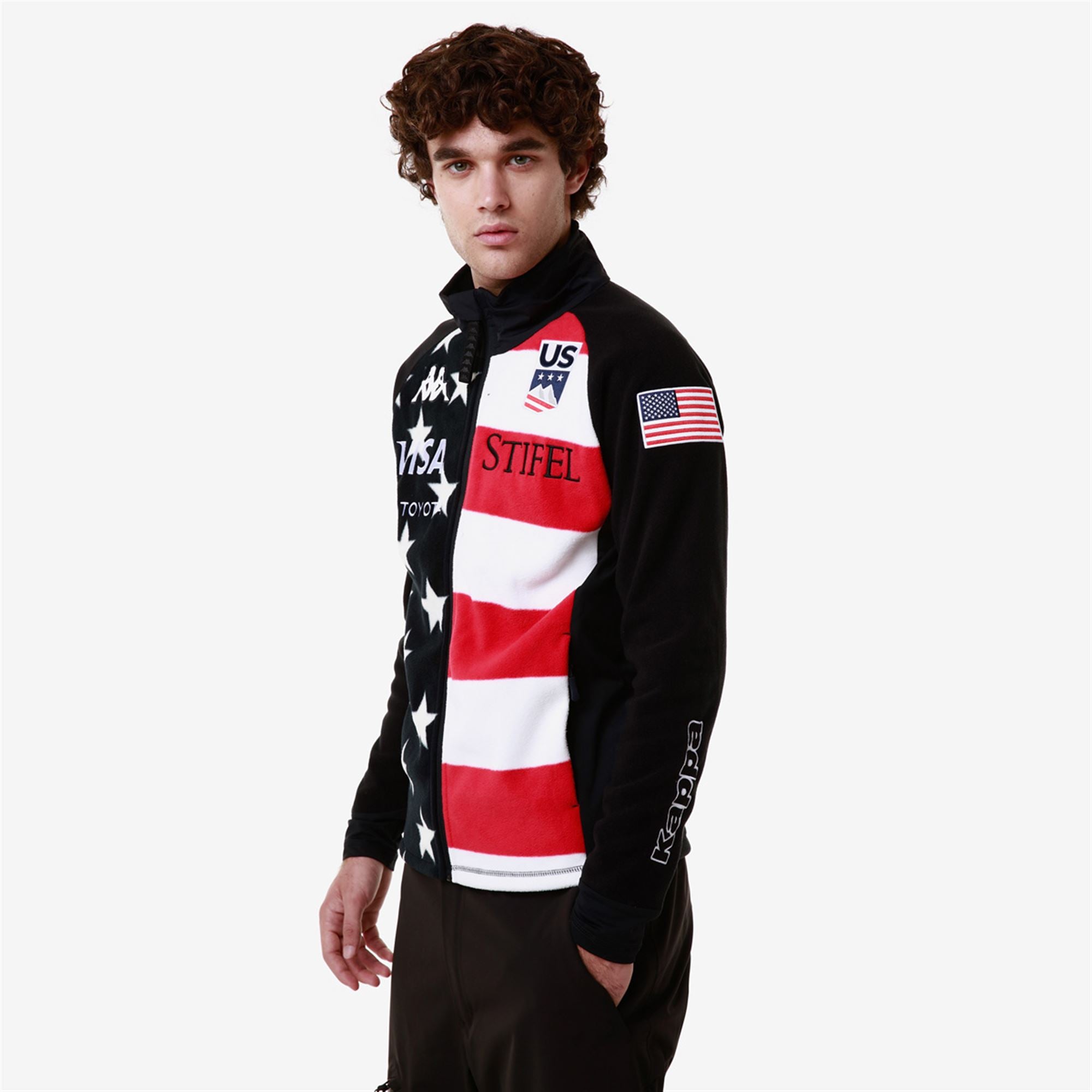 6CENTO 687G US - Fleece - Jacket - Man - BLUE DK NAVY-WHITE MILK-RED-BLUE DK - Image 3