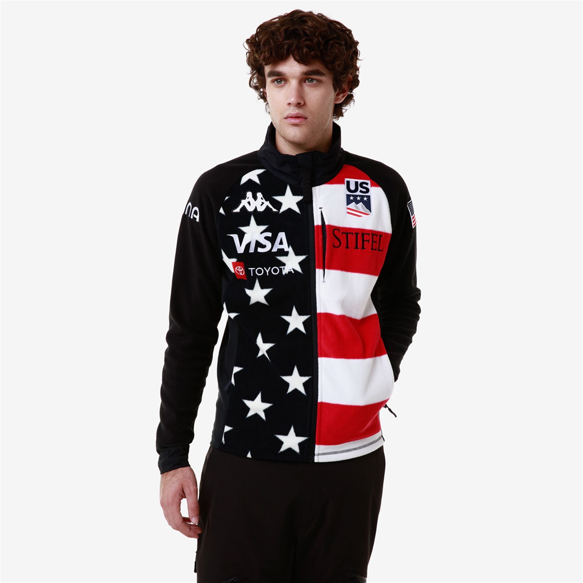 6CENTO 687G US - Fleece - Jacket - Man - BLUE DK NAVY-WHITE MILK-RED-BLUE DK - Image 2