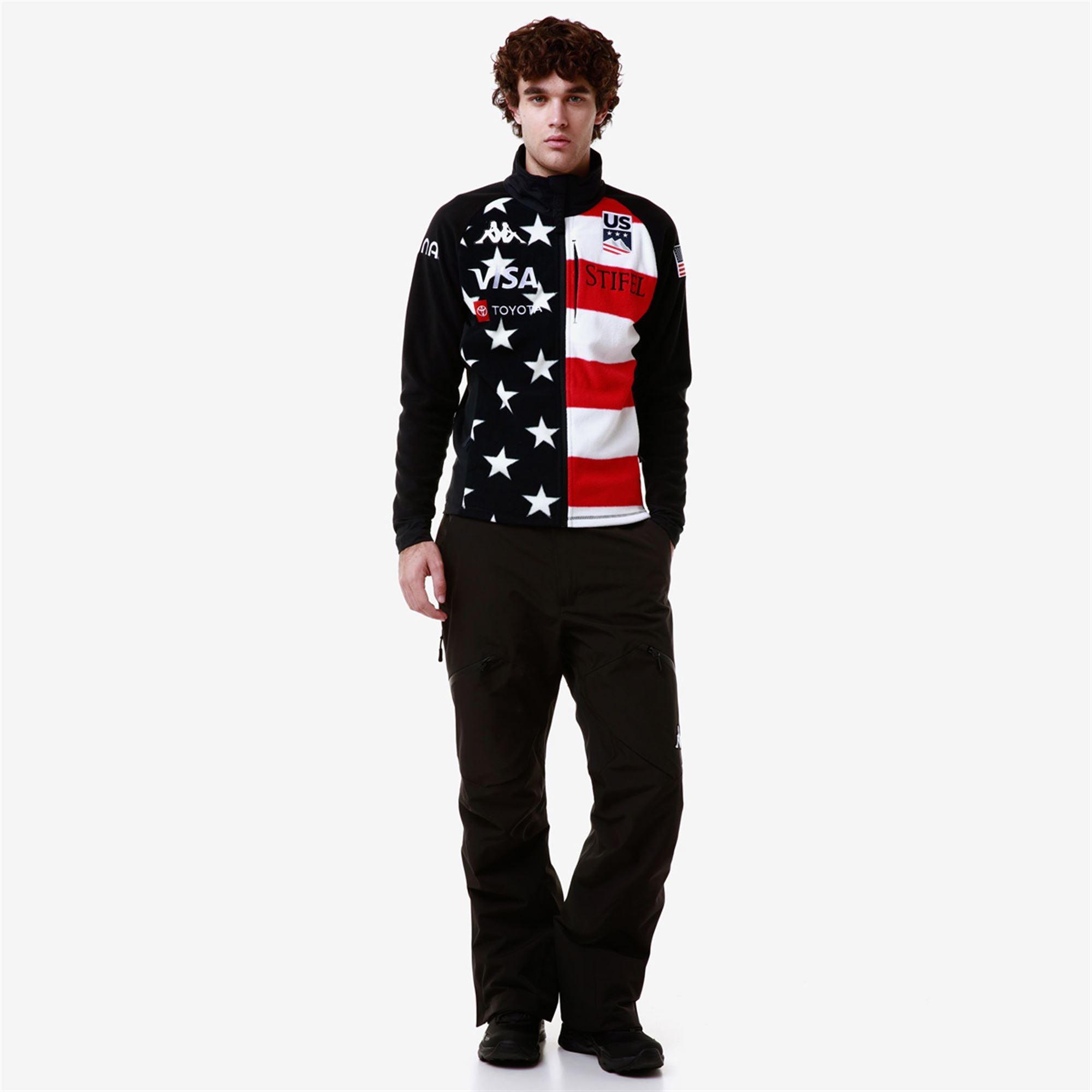 6CENTO 687G US - Fleece - Jacket - Man - BLUE DK NAVY-WHITE MILK-RED-BLUE DK - Image 5