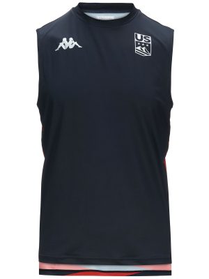 KOMBAT DRIDEG US - T-ShirtsTop - Tank - Man - BLUE DK NAVY-RED