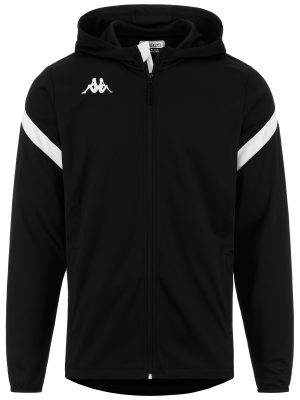 KAPPA4FOOTBALL DOLVE - Fleece - Hoodie Full Zip - Man - BLACK-WHITE