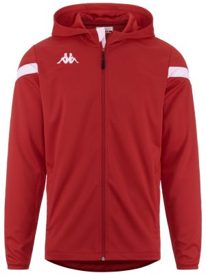 KAPPA4FOOTBALL DOLVE - Fleece - Hoodie Full Zip - Man - RED-WHITE