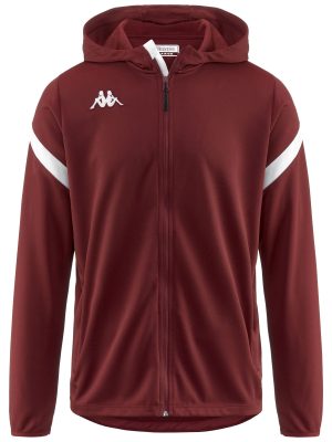 KAPPA4FOOTBALL DOLVE - Fleece - Hoodie Full Zip - Man - RED GRANATA-WHITE