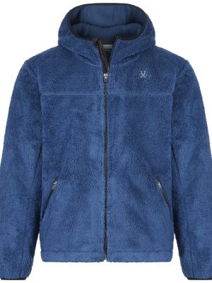 LOGO LUI SHERPA - Fleece - Jacket - Man - BLUE OPAL
