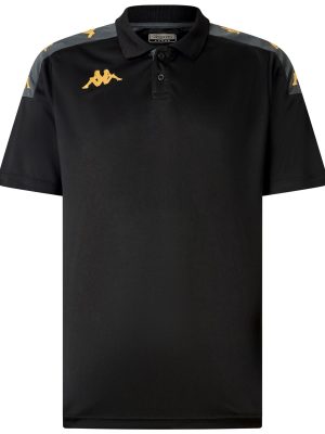 KAPPA4FOOTBALL GHIOLO - Polo Shirts - Polo - Man - BLACK-GREY DK