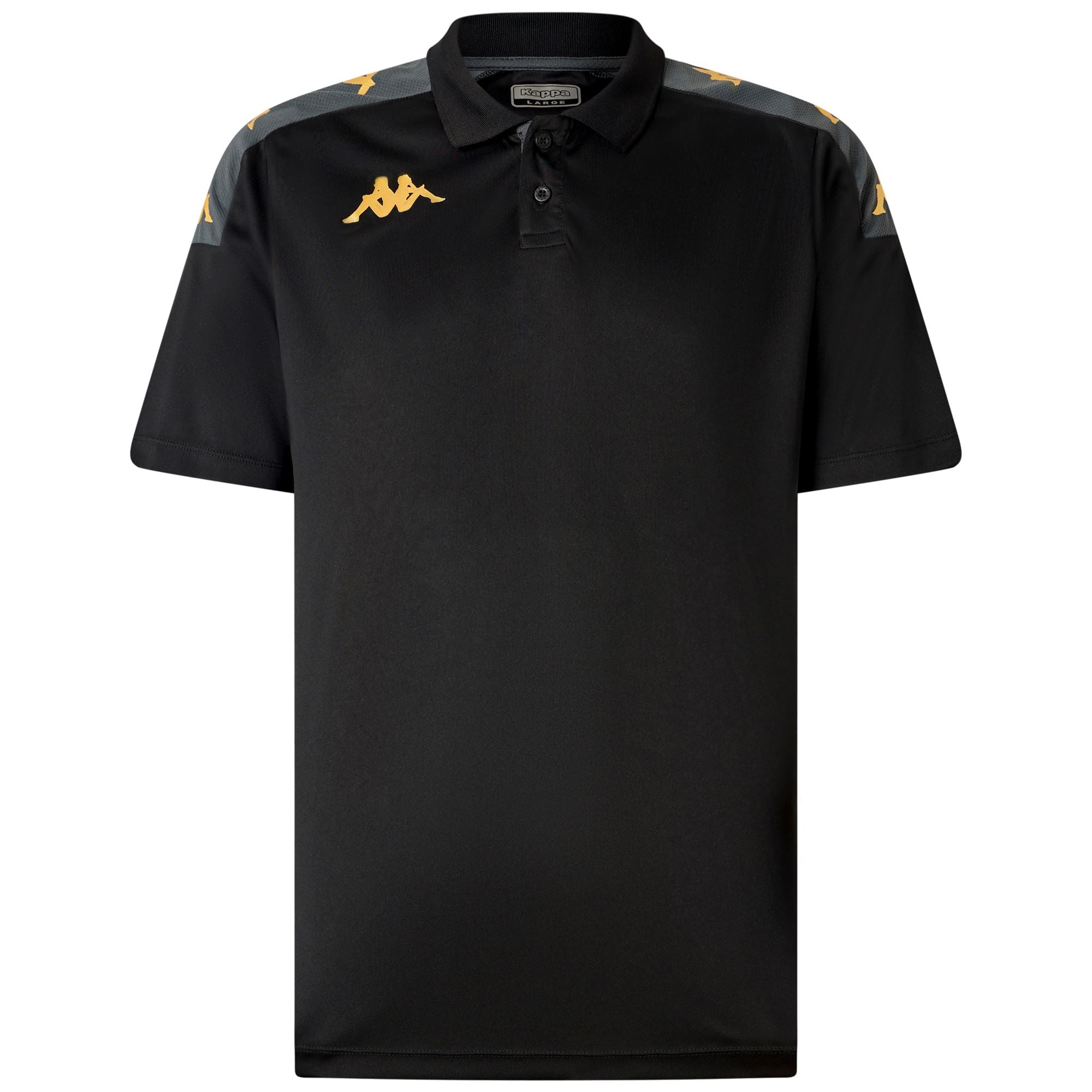 KAPPA4FOOTBALL GHIOLO - Polo Shirts - Polo - Man - BLACK-GREY DK