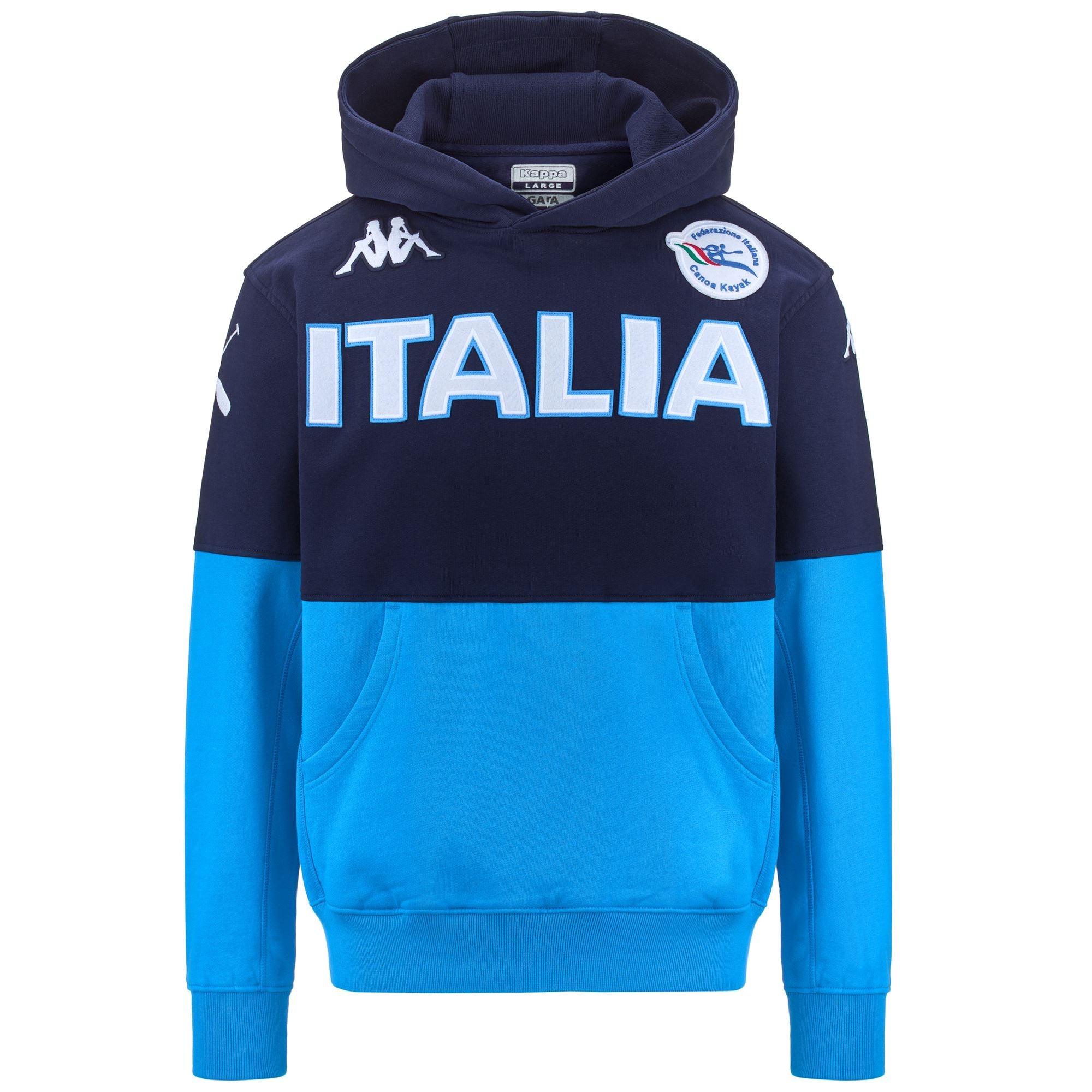 EROI HOOD ITALIA FICK - Fleece - Jumper - Unisex - BLUE MARINE-AZURE