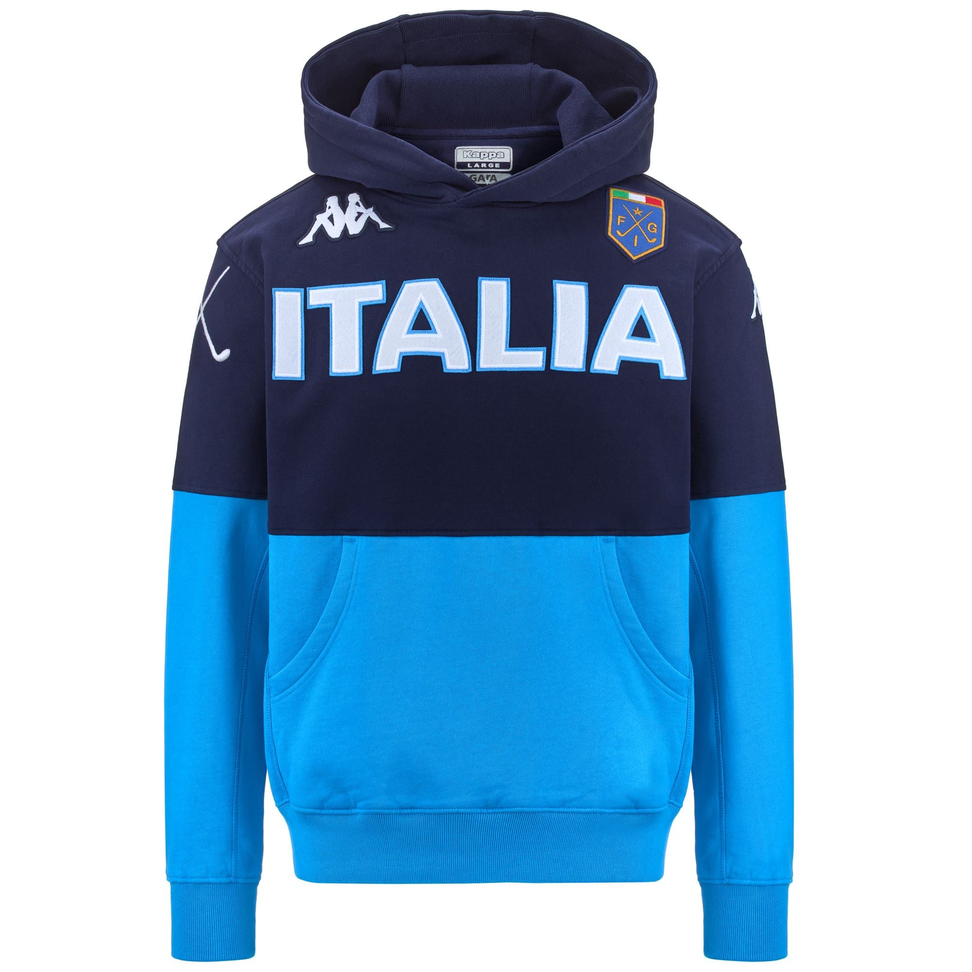 EROI HOOD ITALIA FIG - Fleece - Jumper - Unisex - BLUE MARINE-AZURE