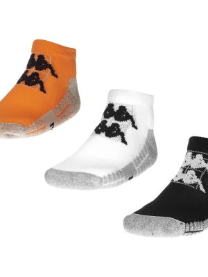 KOMBAT PADEL EBEREN 3PACK - Socks - Ankle Sock - Unisex - ORANGE VIBRANT-WHITE-BLACK